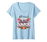 Donna Benedetto per essere chiamato Nana nonna nonna Maglietta con Collo a V