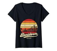 Donna Benidorm Spagna Maglietta con Collo a V