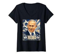 Donna Benjamin Netanyahu - Primo Ministro dello Stato di Israele Maglietta con Collo a V