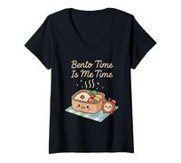 Donna Bento Box Pasto Preparazione Pranzo Adulto Cucina Planner Lifestyle Maglietta con Collo a V