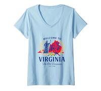Donna Benvenuti in Virginia L'Old Dominion EST. 1788 Maglietta con Collo a V