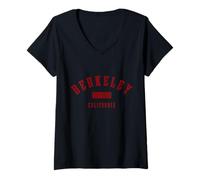 Donna Berkeley California EST. 1878 Vintage Pride Maglietta con Collo a V