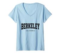 Donna Berkeley California EST. 1878 Vintage Pride Maglietta con Collo a V