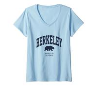 Donna Berkeley PAFI442 - Orso Collegiale Maglietta con Collo a V