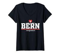 Donna Bern Switzerland Maglietta con Collo a V