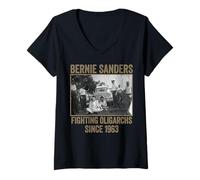 Donna Bernie Fighting Oligarchi 1963 Bernie 2008 ha avuto ragione di protesta Maglietta con Collo a V