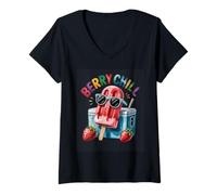 Donna Berry Chill Popsicle - Occhiali da sole Summer Vibe Maglietta con Collo a V