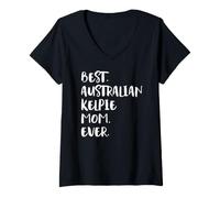 Donna Best Australian Kelpie Mom Ever Maglietta con Collo a V