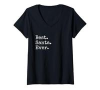 Donna Best. Babbo Natale. mai. Maglietta con Collo a V