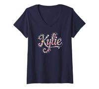 Donna Best Ever First Name Kylie Festa di Compleanno Personalizzata Ragazza Maglietta con Collo a V