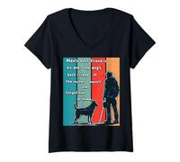 Donna Best Friend Dog, Cat or Pet Vintage Tee for Men Women Kids Maglietta con Collo a V