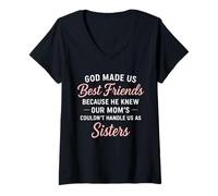 Donna Best Friend Forever Friendship Bestie BFF Squad Maglietta con Collo a V