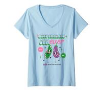 Donna Best Friends Forever - La Vita è Migliore con Te (BFF Graphic) Maglietta con Collo a V