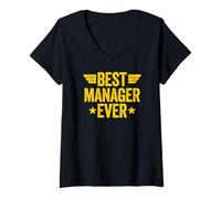 Donna Best Manager Ever Maglietta con Collo a V
