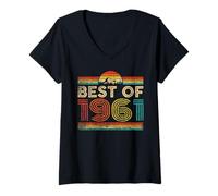 Donna Best Of 1961 Vintage Year 1961 Classic Birthday Men Women Maglietta con Collo a V