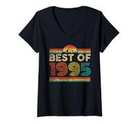 Donna Best Of 1995 Vintage Year 1995 Classic Birthday Men Women Maglietta con Collo a V