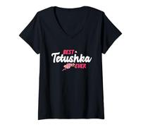 Donna Best Tetushka Ever - Regali di zia russa Maglietta con Collo a V