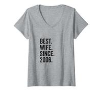 Donna Best Wife Since 2006 | Anni 20 Anniversario Matrimonio Maglietta con Collo a V