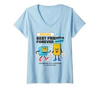 Donna Besties Best Friends Forever (Divertente BFF Graphic) Maglietta con Collo a V