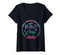 Donna Besties Trip 2026 Unforgettable Memories Vacation Matching Maglietta con Collo a V
