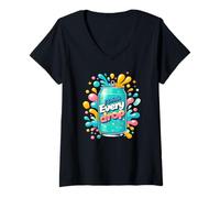 Donna Bevanda Estiva Divertente per Bambini I Drink Every Drop Maglietta con Collo a V
