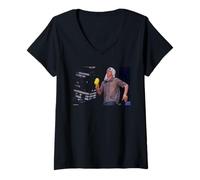 Donna Bez of Happy Mondays Live di Andy Willsher Maglietta con Collo a V