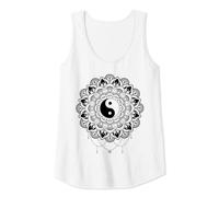 Donna Bianco e nero Zen Yin Yang Meditazione Mandala Yoga Canotta