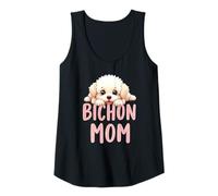 Donna Bichon Mom Dog Bichon Frise Mama Cucciolo carino Canotta