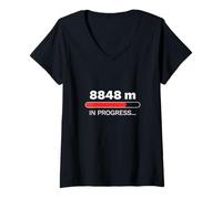 Donna Bicicletta Everesting Endurance Maglietta con Collo a V