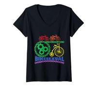 Donna Bicicletta Sessuale per LGBTQ Uomini Donne Ciclisti Gay Pride Ciclismo Maglietta con Collo a V