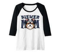 Donna Biewer Terrier Mamma Cane Carino Madre Maglia con Maniche Raglan