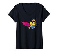 Donna Big Hero 6 Fred Fired Up Maglietta con Collo a V