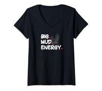 Donna Big Mud Energy Muddy Race Mud Run Maglietta con Collo a V