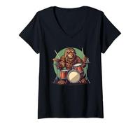 Donna Bigfoot - Costume a dondolo per gli appassionati di Bigfoot e Rock Music Maglietta con Collo a V