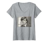 Donna Bill Gates Pioniere Dell'informatica Moderna 1987 di Dick Barnatt Maglietta con Collo a V