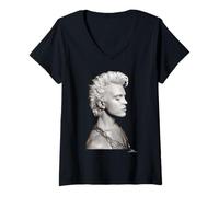 Donna Billy Idol Culla Dell'amore Era di Phil Nicholls Maglietta con Collo a V