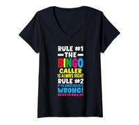 Donna Bingo Caller ha sempre ragione Bold Fun Maglietta con Collo a V