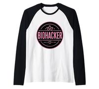Donna Biohacker Biohacking Entusiasta Longevità Benessere Maglia con Maniche Raglan