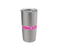 Donna Biohacker Biohacking Longevità Appassionato Benessere Bicchiere termico in acciaio inox doppia parete