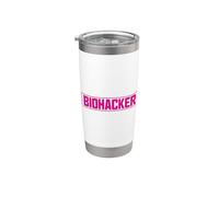 Donna Biohacker Biohacking Longevità Appassionato Benessere Bicchiere termico in acciaio inox doppia parete