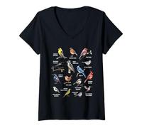 Donna Bird Watcher Bird Lover Birder Birding Nerd Maglietta con Collo a V