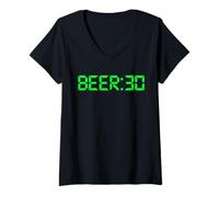 Donna Birra Trenta Divertente Birra Bere 30 Maglietta con Collo a V