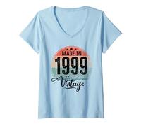 Donna Birthday Vintage Birth Year 1999 Bday Maglietta con Collo a V