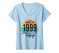 Donna Birthday Vintage Birth Year 1999 Bday Maglietta con Collo a V