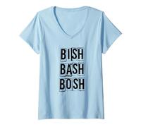 Donna Bish Bash Bosh No Fuss Maglietta con Collo a V
