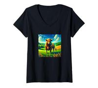 Donna Bitcoin oro Toro Bullrun 2024 2025 Maglietta con Collo a V