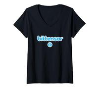 Donna Bittensor Twttr Maglietta con Collo a V