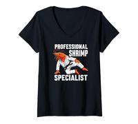 Donna BJJ Professional Shrimp Specialist Funny Jiu Jitsu Grappling Maglietta con Collo a V