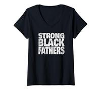 Donna Black Heritage Fathers Leadership Conservatore tradizionale Maglietta con Collo a V