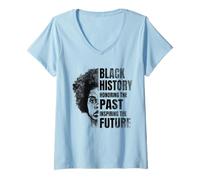 Donna Black History Month Honoring The Past Inspiring The Future Maglietta con Collo a V